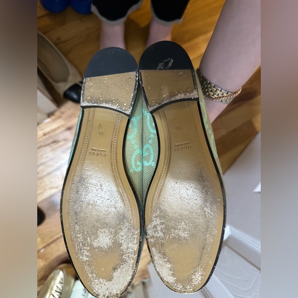 Gucci Jordaan loafers in monogram canvas mint green - Picture 8 of 16